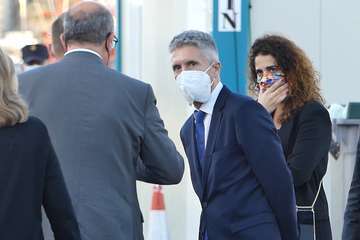 Visita del ministro de Interior al muelle de Arguineguín/TA/Acfi Press.