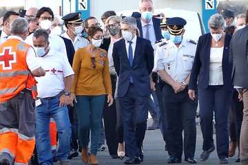Visita del ministro de Interior al muelle de Arguineguín/TA/Acfi Press.