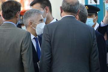 Visita del ministro de Interior al muelle de Arguineguín/TA/Acfi Press.