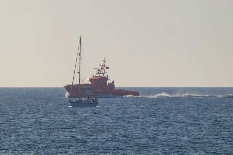 Dotación de Salvamento Marítimo en la costa sur de Gran Canaria/Antonio Rico.