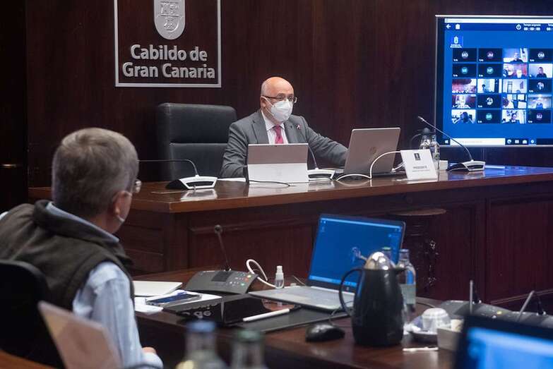 Momento del Pleno del Cabildo de Gran Canaria de este martes/TA.