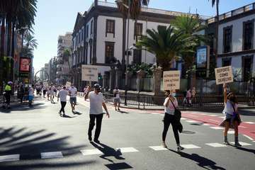 Protesta por el cierre de los gimnasios durante la fase 3 de la alerta sanitaria/Acfi Press.