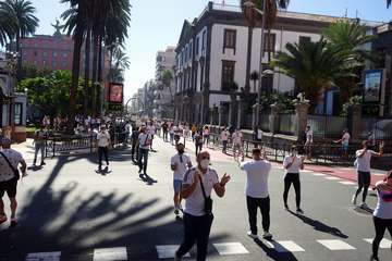 Protesta por el cierre de los gimnasios durante la fase 3 de la alerta sanitaria/Acfi Press.