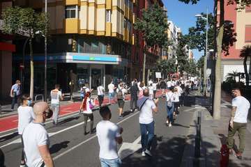 Protesta por el cierre de los gimnasios durante la fase 3 de la alerta sanitaria/Acfi Press.