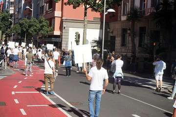 Protesta por el cierre de los gimnasios durante la fase 3 de la alerta sanitaria/Acfi Press.