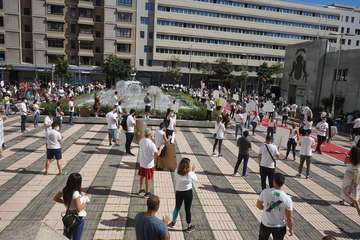 Protesta por el cierre de los gimnasios durante la fase 3 de la alerta sanitaria/Acfi Press.