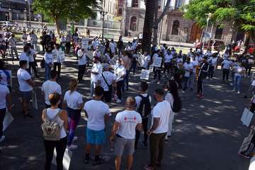 Protesta por el cierre de los gimnasios durante la fase 3 de la alerta sanitaria/Acfi Press.