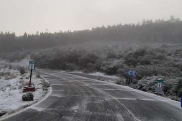 La cumbre de Gran Canaria teñida de blanco/TA.