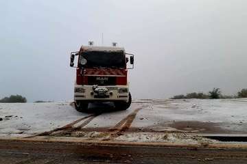 La cumbre de Gran Canaria teñida de blanco/TA.