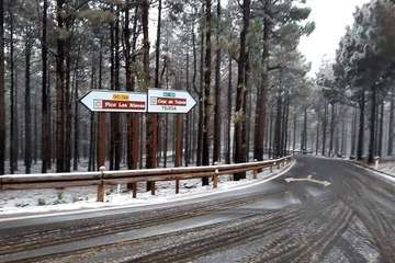 La cumbre de Gran Canaria teñida de blanco/TA.