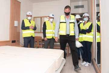 El presidente del Cabildo visita las obras de rehabilitación del Hotel Gloria Palace San Agustín/TA.