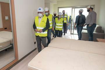 El presidente del Cabildo visita las obras de rehabilitación del Hotel Gloria Palace San Agustín/TA.