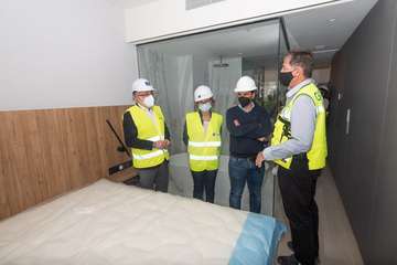 El presidente del Cabildo visita las obras de rehabilitación del Hotel Gloria Palace San Agustín/TA.