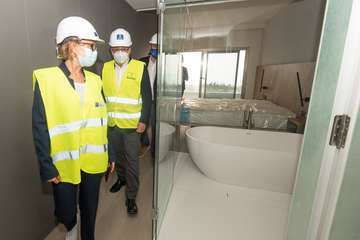 El presidente del Cabildo visita las obras de rehabilitación del Hotel Gloria Palace San Agustín/TA.