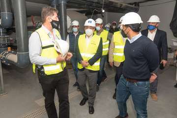El presidente del Cabildo visita las obras de rehabilitación del Hotel Gloria Palace San Agustín/TA.
