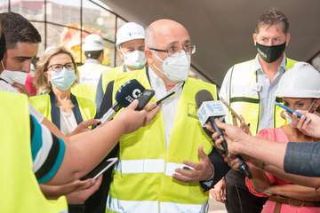 El presidente del Cabildo visita las obras de rehabilitación del Hotel Gloria Palace San Agustín/TA.