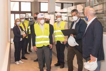 El presidente del Cabildo visita las obras de rehabilitación del Hotel Gloria Palace San Agustín/TA.
