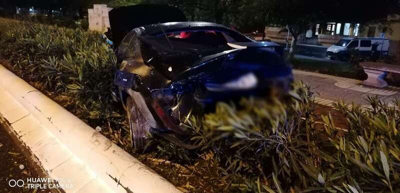 El vehículo siniestrado/Bomberos de LPGC.