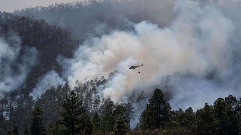Imagen del incendio forestal de Arico/TA.