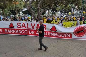 Protesta en la capital contra el proyecto Salto de Chira/Antonio Ali/TA.