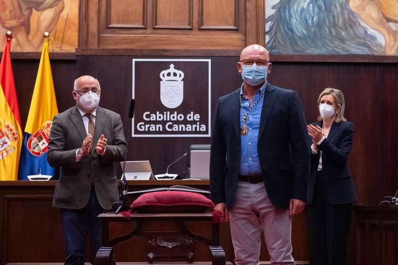 Momento de la toma de posesión de José Miguel Álamo/TA.