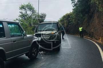 Accidente entre todoterrenos en la carretera de Valsequillo a San Mateo/TA.
