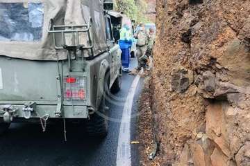Accidente entre todoterrenos en la carretera de Valsequillo a San Mateo/TA.