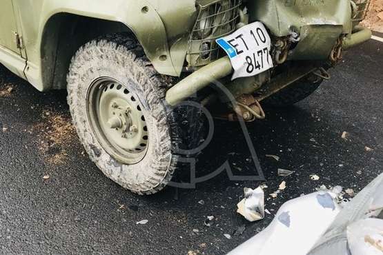 Accidente entre todoterrenos en la carretera de Valsequillo a San Mateo/TA.