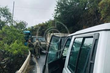 Accidente entre todoterrenos en la carretera de Valsequillo a San Mateo/TA.