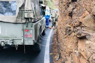 Accidente entre todoterrenos en la carretera de Valsequillo a San Mateo/TA.