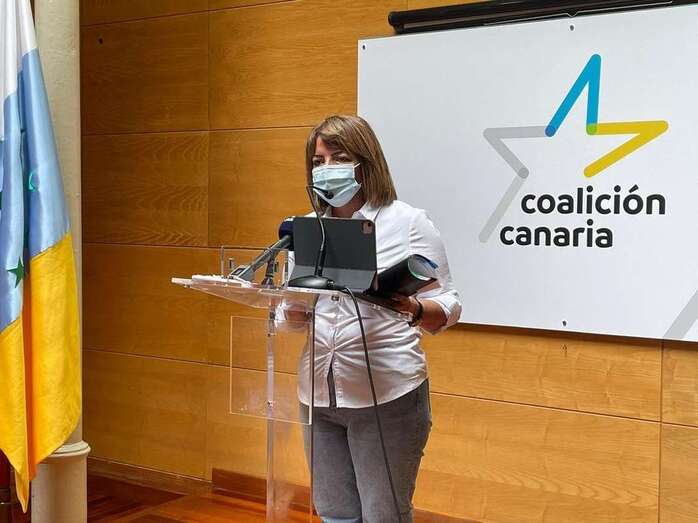 La consejera de CC en el Cabildo de Gran Canaria Gloria Cabrera, durante la presentación del estudio/TA.