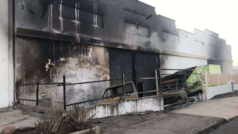 Incendio de una nave industrial de Agüimes/TA.