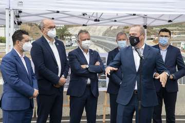 La Consejería de Obras Públicas, Transportes y Vivienda pone en servicio la IV Fase con la que se concluye al completo la vía de circunvalación a Las Palmas de Gran Canaria/Acfi Press.
 