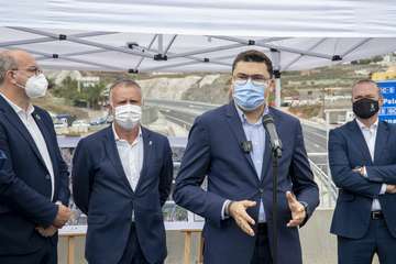 La Consejería de Obras Públicas, Transportes y Vivienda pone en servicio la IV Fase con la que se concluye al completo la vía de circunvalación a Las Palmas de Gran Canaria/Acfi Press.
 