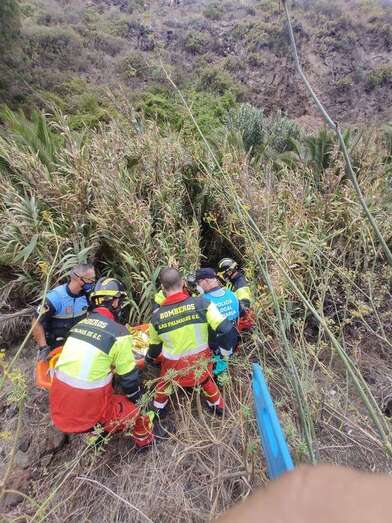 Rescate de la accidentada/112 Canarias.