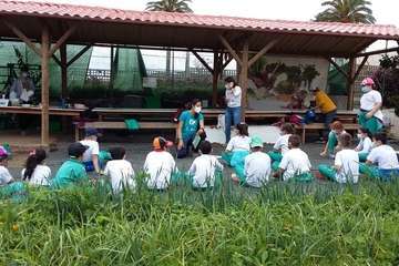Escolares de Telde y de toda la Isla conocen el sistema agrario en las visitas a la Granja Agrícola del Cabildo/MJC Ambiental.