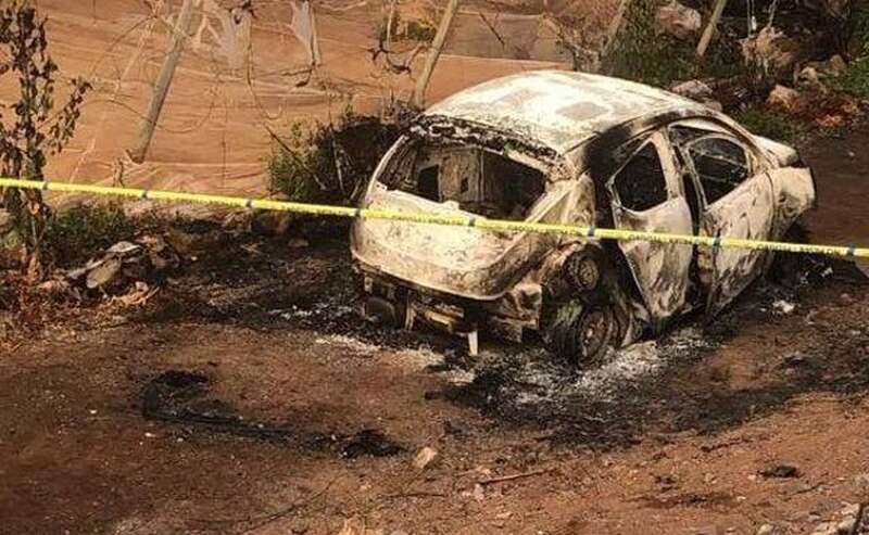 Imagen del vehículo calcinado/TA.