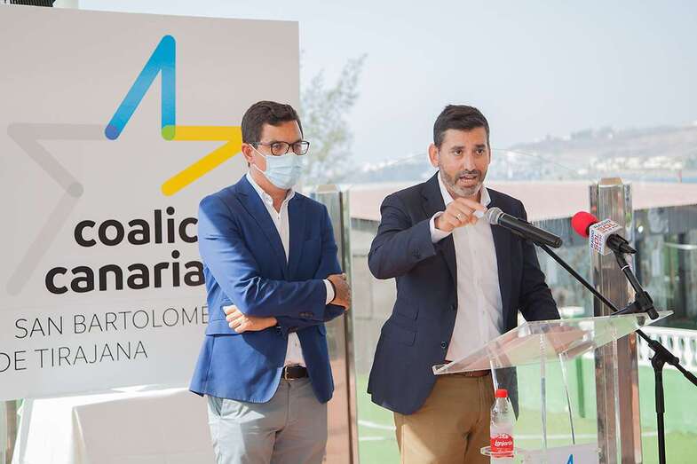 Momento de la rueda de prensa ofrecida este viernes por CC de Gran Canaria/TA.
