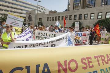 La Plataforma Salvar Chira-Soria expresa su rechazo con una manifestación en la capital/TA y Acfi Press.