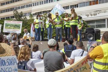 La Plataforma Salvar Chira-Soria expresa su rechazo con una manifestación en la capital/TA y Acfi Press.