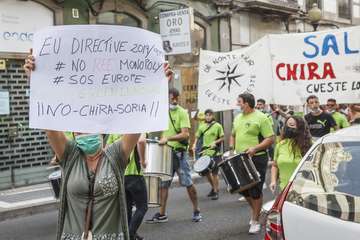 La Plataforma Salvar Chira-Soria expresa su rechazo con una manifestación en la capital/TA y Acfi Press.