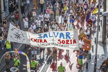 La Plataforma Salvar Chira-Soria expresa su rechazo con una manifestación en la capital/TA y Acfi Press.