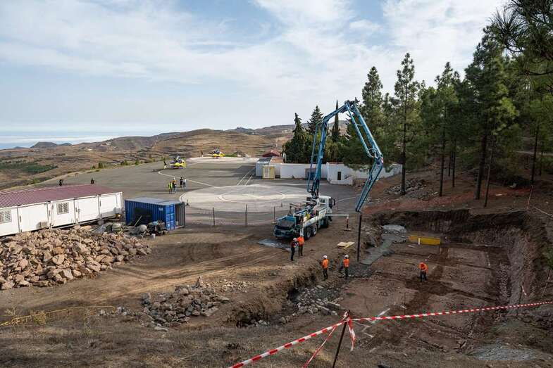 La infraestructura ha requerido una inversión de 985.925 euros y se prevé que esté operativa antes de que finalice la campaña de incendios de 2022 / TA