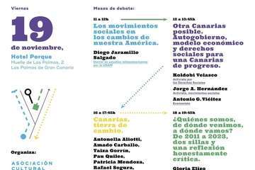 La Asociación Cultural Canarias Puede convoca las jornadas 'Canarias y las alternativas desde el Sur Global'/TA.
