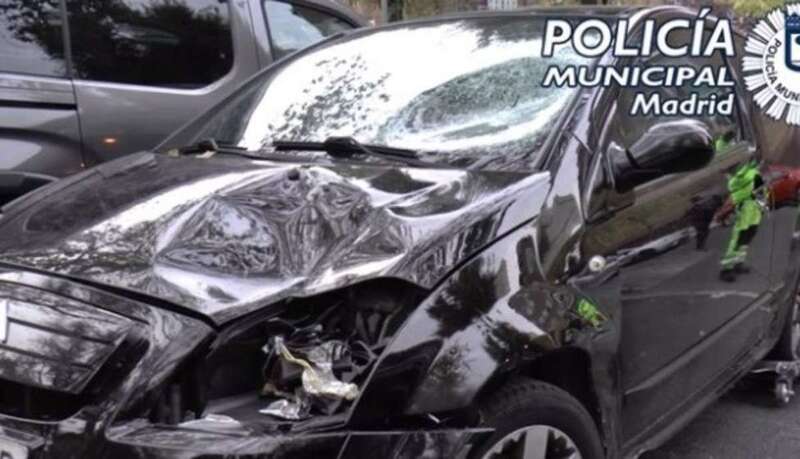 Coche que supuestamente causó el atropello/Policía Municipal de Madrid.
