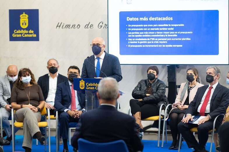 Los nuevos presupuestos del Cabildo de Gran Canaria se presentaron este lunes/TA.