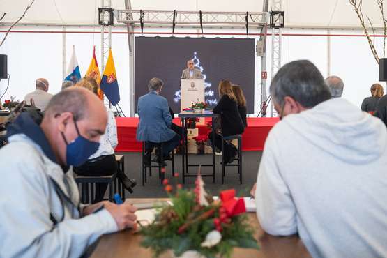 Brindis navideño del Cabildo con los medios de comunicación de Gran Canaria/TA y Acfi Press.