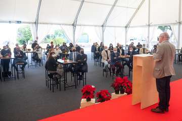 Brindis navideño del Cabildo con los medios de comunicación de Gran Canaria/TA y Acfi Press.