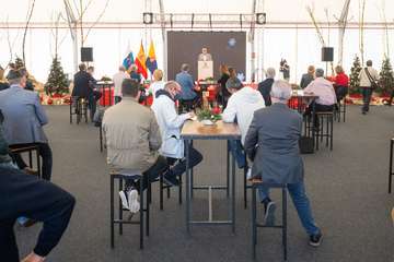 Brindis navideño del Cabildo con los medios de comunicación de Gran Canaria/TA y Acfi Press.