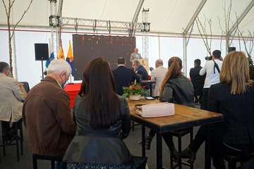Brindis navideño del Cabildo con los medios de comunicación de Gran Canaria/TA y Acfi Press.